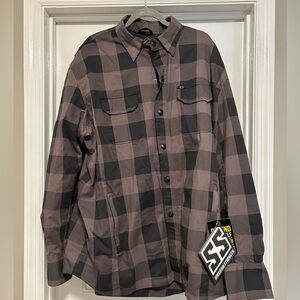Speed And Strength True Grit Men’s Moto Shirt, Grey, 4XL, NWT